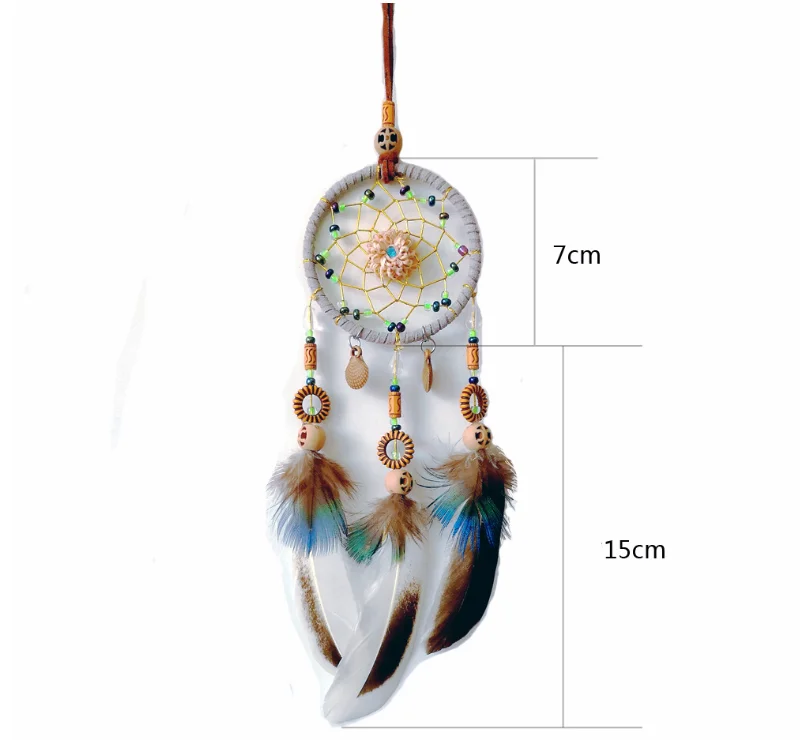 

Mini Car Pendant Wind Chimes Feather Decoration Home Decor & Wall Hanging Adornment Handmade car accessories for girls ornament