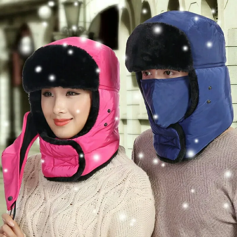 Мужские наушники зимняя шапка женская маска для езды на лыжах среднего возраста