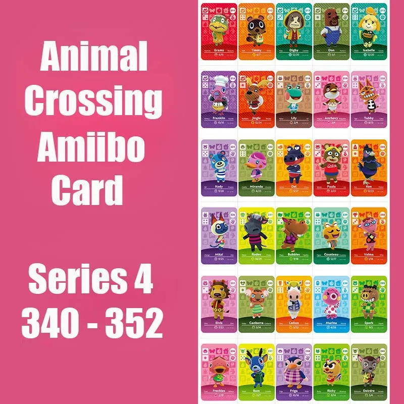 Series 4 (340 to 352) Animal Crossing Card Amiibo locks nfc Work for Switch NS Games New Leaf | Безопасность и защита