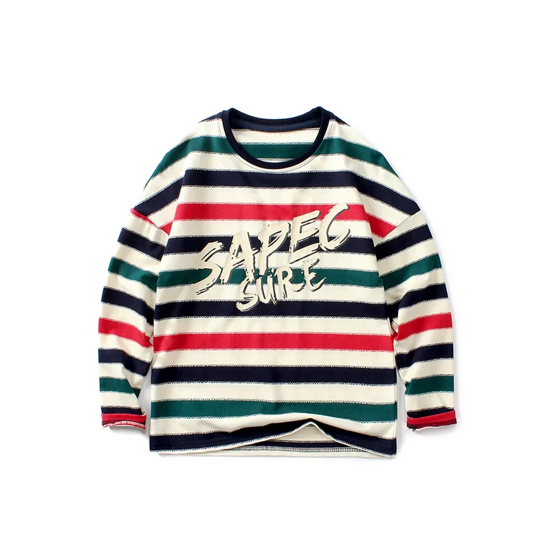 

Hot Children's Long Sleeve Bottoming Shirt Boy Clothing Tops Fashion T-shirts for Boys Clothes Kids Stripe Spring Autumn T shirt