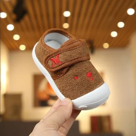 

Infant Girls Canvas Sneakers Classic Boys Cartoon First Walkers Newborn Shoes Toddler Kids Casual Anti-Slip Baby Shoes