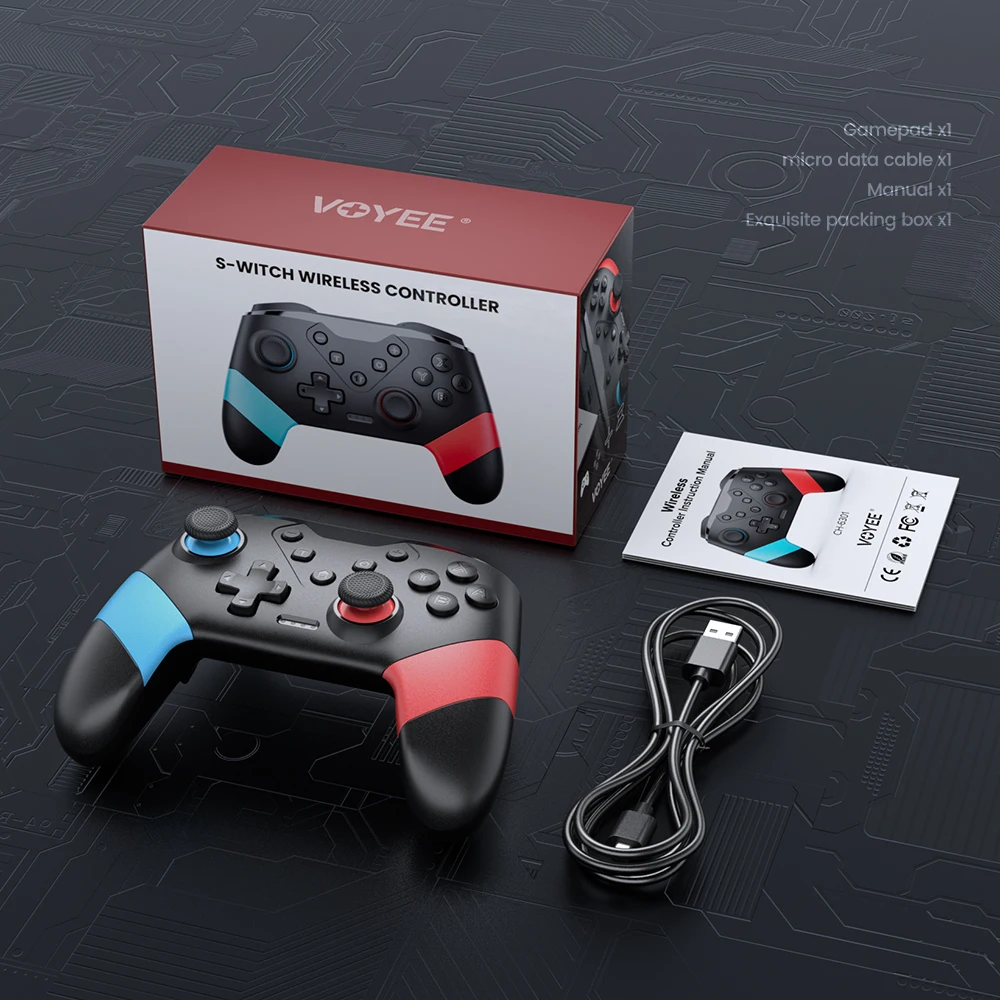 voyee wireless bluetooth gamepad for nintendo switch controller joystick for switch lite android phone windows pc game control free global shipping