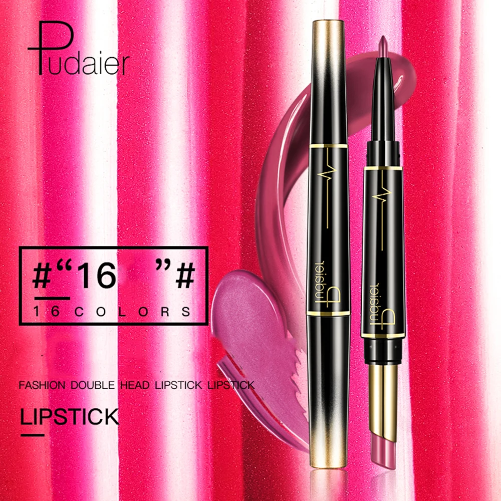 36 Colors Double-headed Liquid Lip Liner and Lipstick Permanent Color Professional Makeup Waterproof Non-stick Cup |