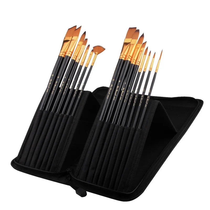 

15pcs Different Models Nylon Hair Aluminum Tube Paint Brush Set Oil Acrylic Watercolor Painting Tool Art Drawing Brushes Supplie