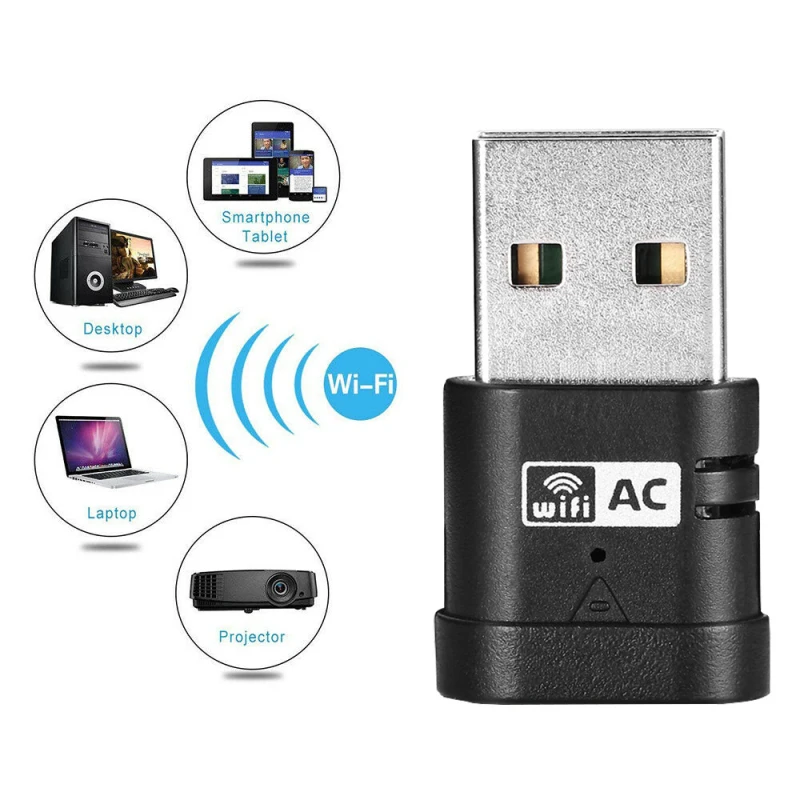 

2021 New 600Mbps USB WiFi Adapter Dual Band 2.4G/5.G AC Wireless Ethernet Network Card USB Wifi Dongle Wifi Receiver