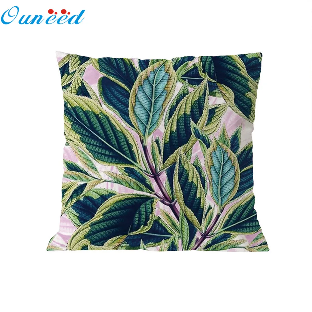 Ouneed наволочка для подушки цветной цветочный принт попугай льняная дивана