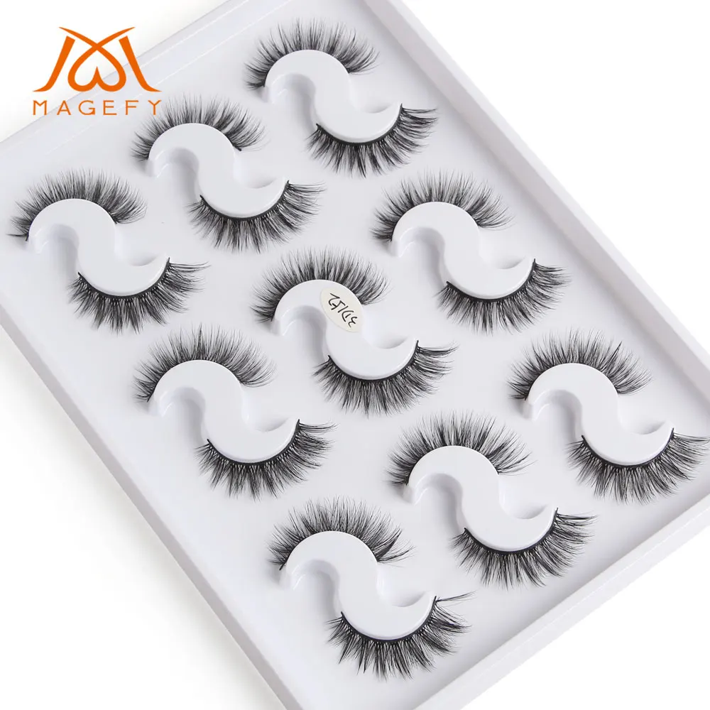 MGY7091-3D152 MAGEFY 3/7/9/10 пар 3D искусственной норковые ресницы натуральных длинных накладных ресниц драматический высокое качество накладные ресницы для наращивания ресниц - Цвет: MGY7091-3D152