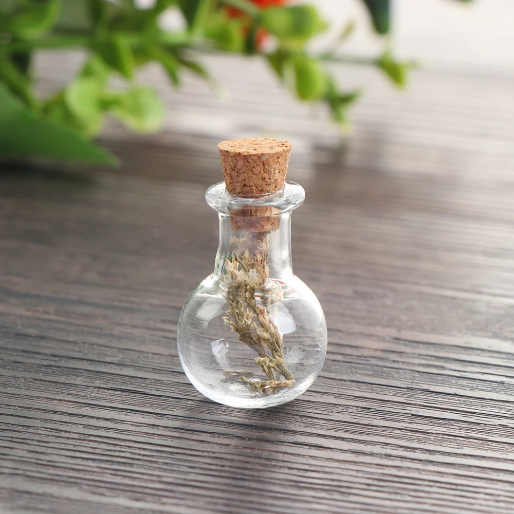 5 шт. мини стеклянные пробковые пробки для бутылки желаний пустые банки образцов