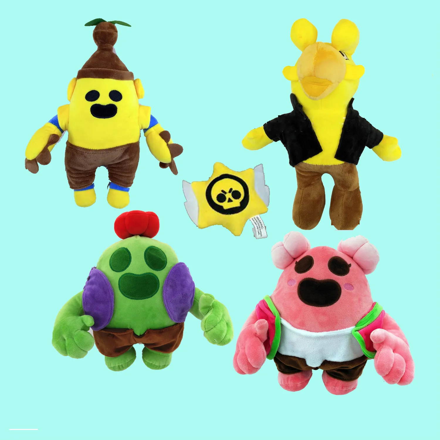 Плюшевая подвеска кактус в виде звезд брелок для автомобиля игрушка герой