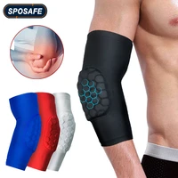1pcs elbow sleeve elbow compression sleeve sport arm forearm brace support honeycomb pad crashproof basketball cycling arm guard