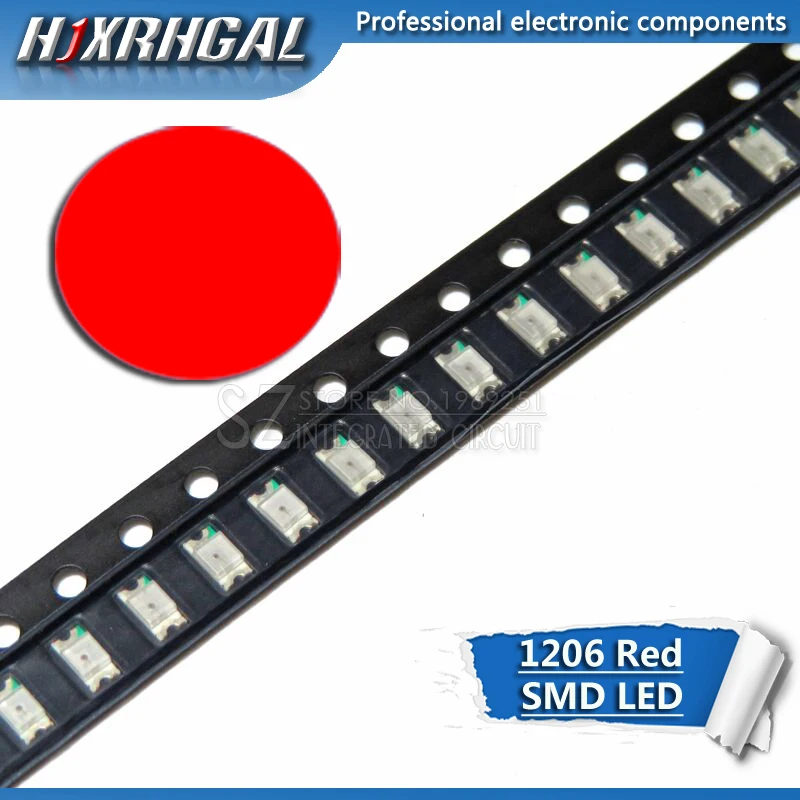 Светодиодный диодный светильник hjxrhgal красный 1206 SMD 1 шт.|Диоды| |