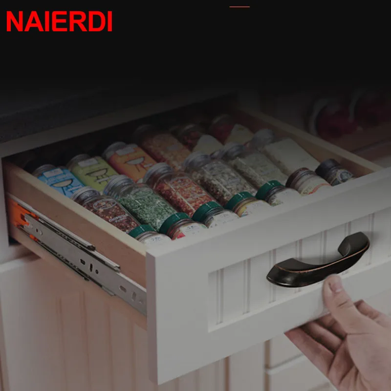 Направляющие для ящиков NAIERDI 10 22 дюйма мягкие слайды из нержавеющей стали с тремя