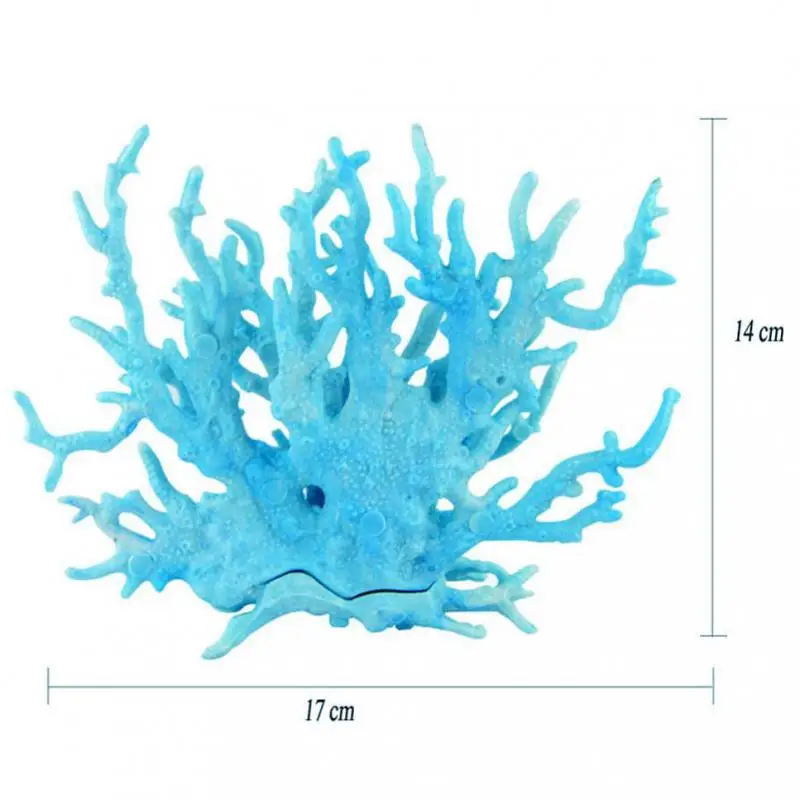 2 Color Aquarium Artificial Coral Ornaments Fish Tank Plant Decoration Lanscaping Decor 14x17cm | Дом и сад