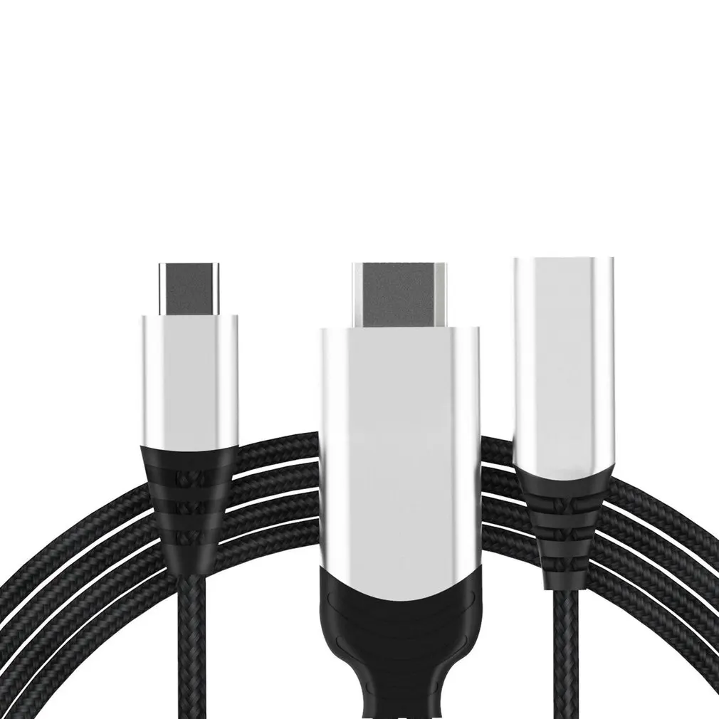 

HDMI-compatible Cable 4K HDMI-compatible Cable Video Converter HDTV Phone To TV Adapter Multiple Device Capacity