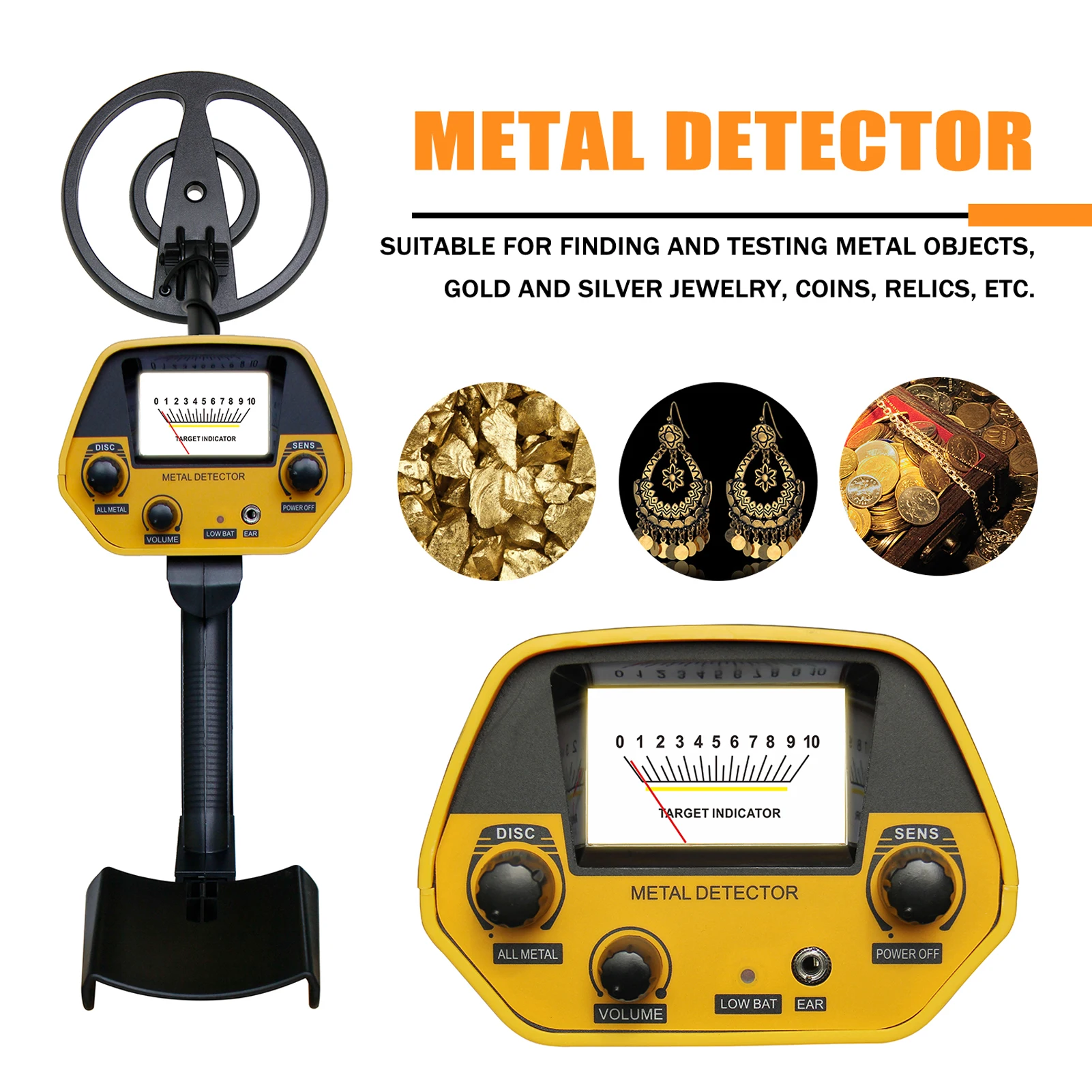 

GT-5080Y Underground Metal Detector Professional Metal Pinpointer High Accuracy Gold Finder Electronic Measuring Instruments