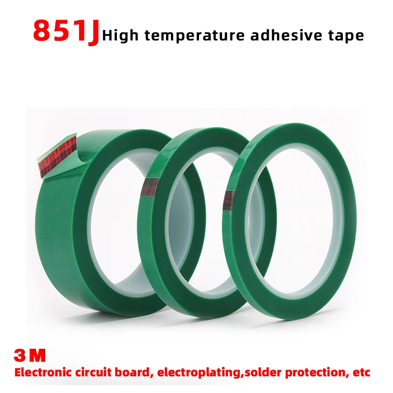 

3M 851J Translucent Green LED Potting Single Side Tap High Temperature Resistance Tap for Electronic Circuit Board Protection
