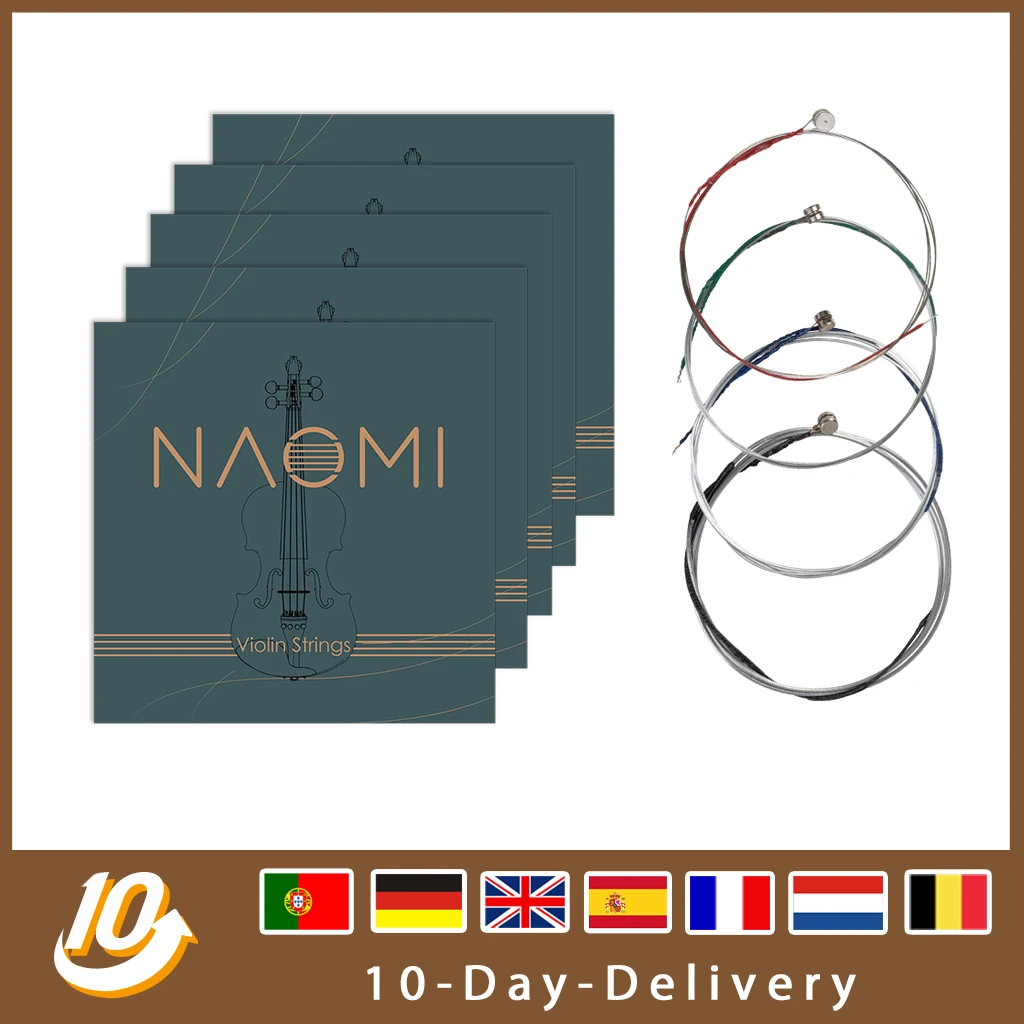 Струны для скрипки Naomi изысканные струны из нержавеющей стали 3/4 4/4 универсальные