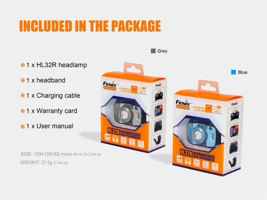 Fenix HL32R Cree XP-G3 white light LED 600 Lumens Ultra Lightweight USB Rechargeable Headlamp Built-in 2000mAh battery | Освещение