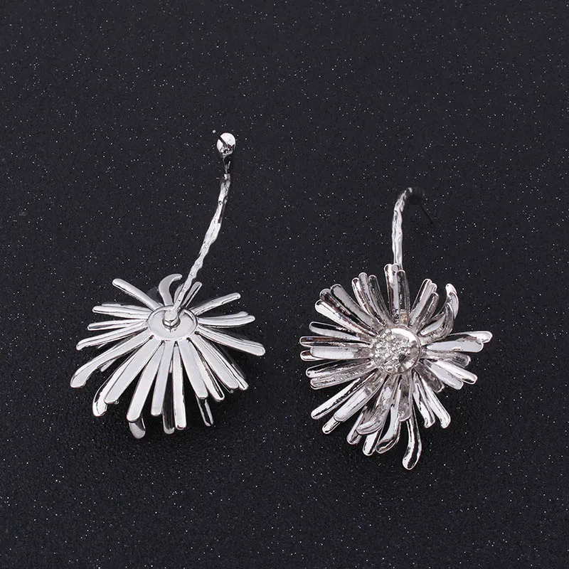 Unew европейские и американские преувеличенные металлические серьги с большим