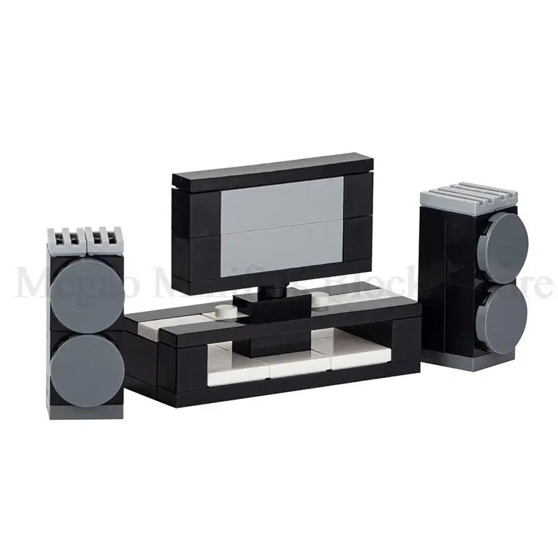 Мини-кирпич MOC TV аксессуары для сериала оборудование домашнего кинотеатра