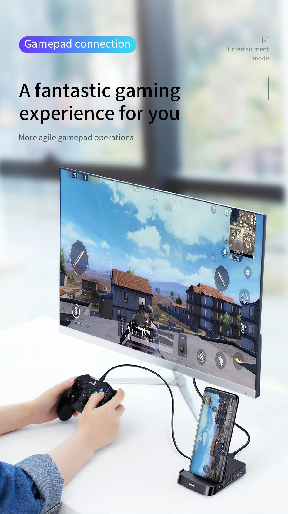 Baseus док-станция type C для samsung S10 S9 Dex Pad станция USB C к HDMI док-станция адаптер питания для huawei P30 P20 Pro