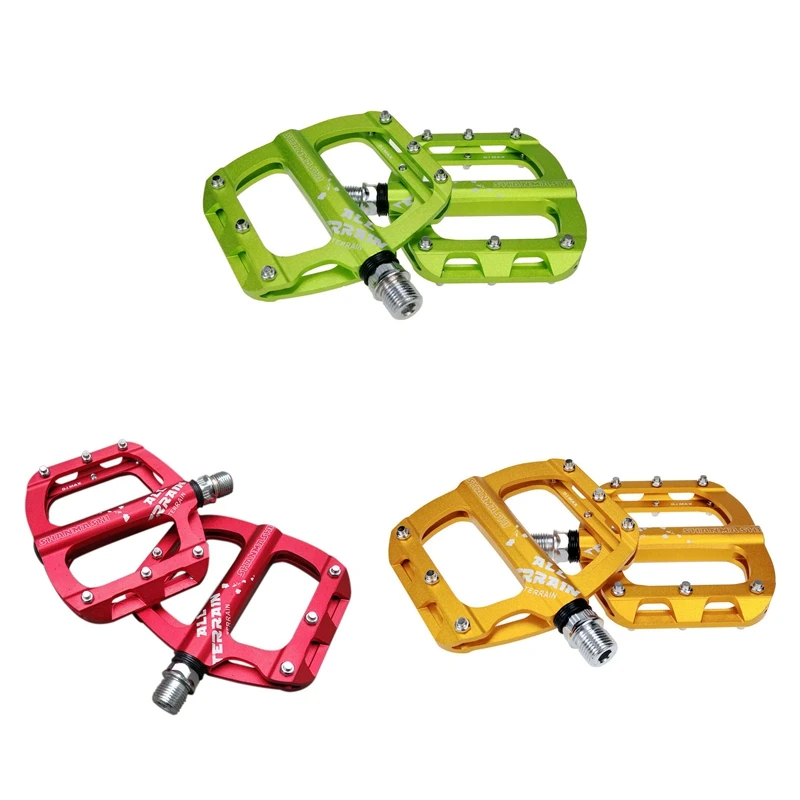 

Shanmashi Bike Pedals Aluminum Bicycle Flat Pedals Outdoor Durable Pedal for Mtb Road Bike