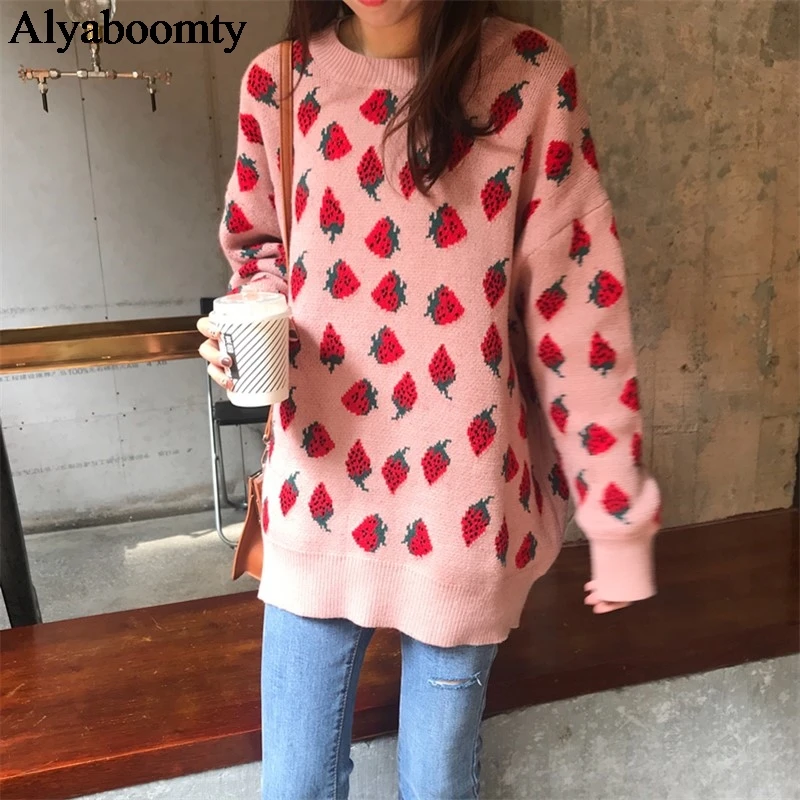 Женский плотный свитер в японском стиле Харадзюку трикотажный пуловер большого