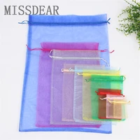 10pcslot 13x18 15x20 20x30cm organza gift bag cosmetics jewelry packaging bags pouches candy toys packing bags