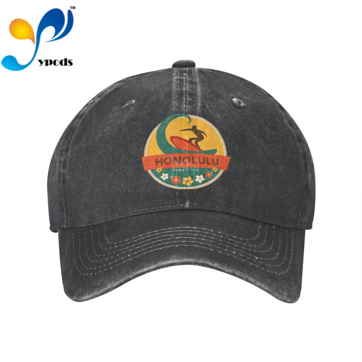 

New Brand Anime Surfing Honolulu Hawaii USA Snapback Cap Cotton Baseball Cap Men Women Hip Hop Dad Hat Trucker