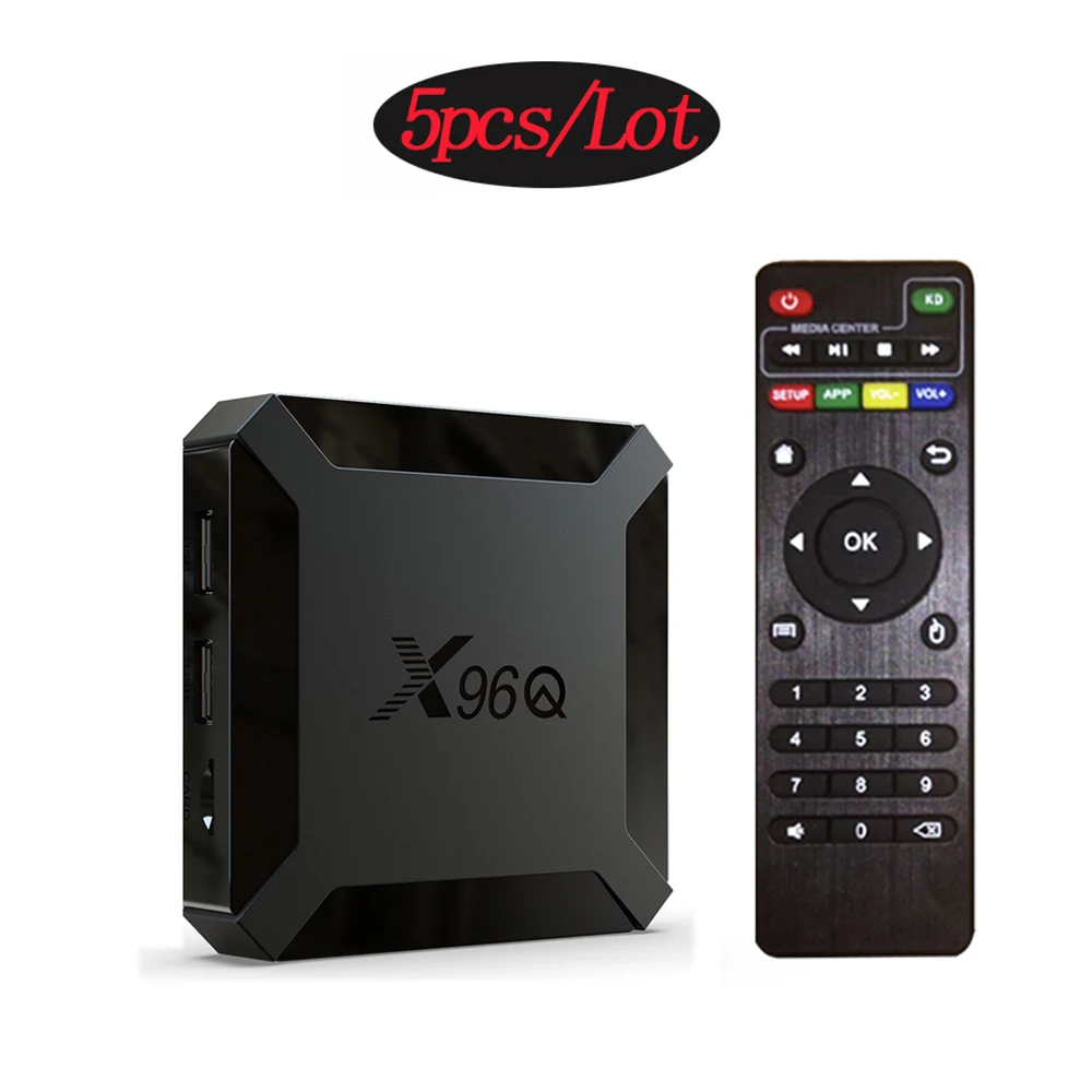 5 шт./партия Android 10 Smart TV Box X96Q Allwinner H313 четырехъядерный процессор 4K 2 4G Wifi медиаплеер