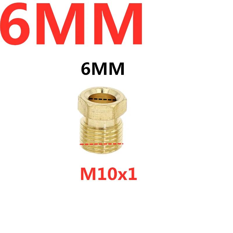 

Латунный коннектор для трубы M8x1 M10X1, 5 шт., фиксированное соединение, масляный насос соединитель трубки, станок с ЧПУ фурнитура для инструмента