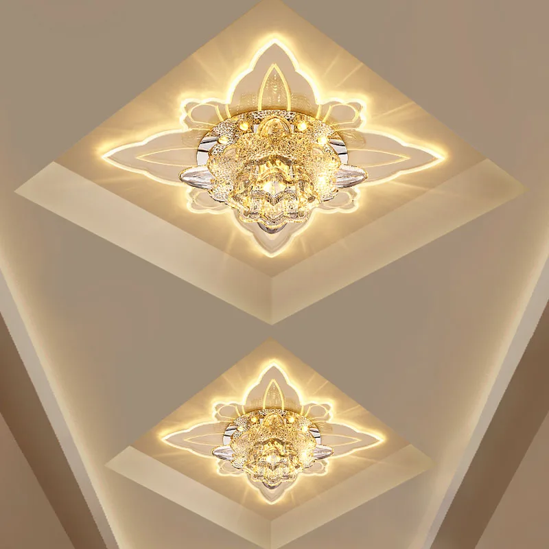 Современный минималистичный светодиодный светильник для гостиной Хрустальный