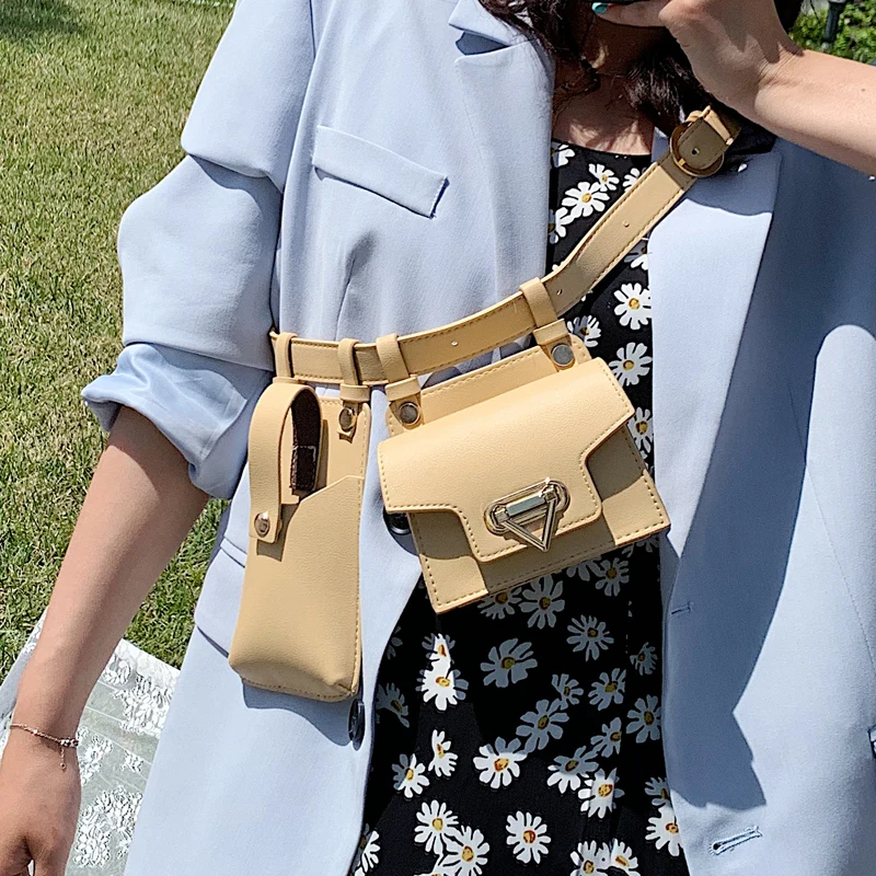 Новый дизайн крутые маленькие Поясные Сумки из искусственной кожи для женщин 2020