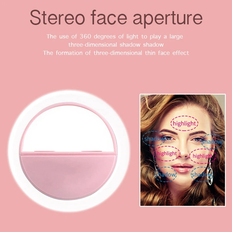 2 шт. портативная светодиодная кольцевая ламсветильник для селфи | Электроника