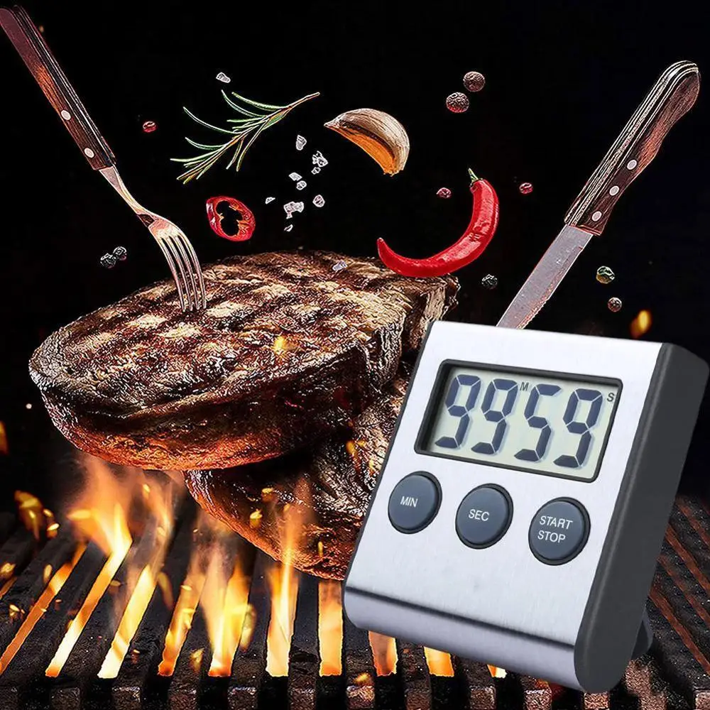 

Kitchen Timer Digital Magnetic Digital Chronometer Alarm Clock Count LCD Cooking Magnet Stopwatch Up Countdown Digital Scre A2Q4