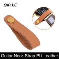 portable durable leather guitar strap holder button safe lock with strong metal fastenerfits above neck on headstock