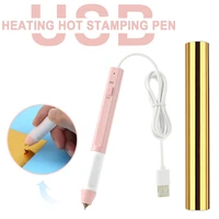 pink heat foil pen set 2 5mm0 8mm1 5mm usb powered heat resistant add shinning handwritten sentiments on paper leather plastic