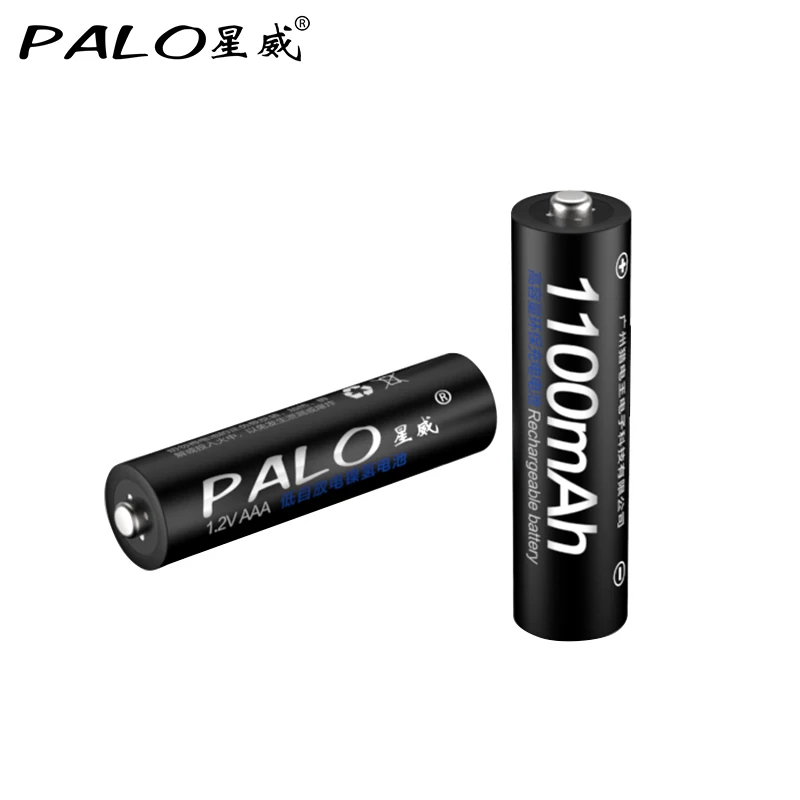 2 шт./лот PALO ni mh AAA батарея 1100 мАч 1 в перезаряжаемые батареи 3A для игрушечного
