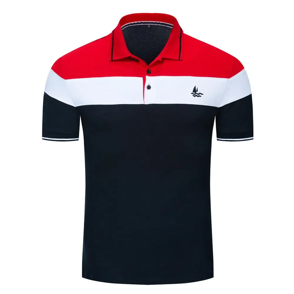 Рубашка поло мужская с вышивкой и отложным воротником FM047|Поло| |