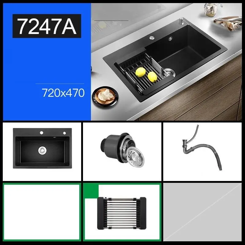 Гранит Torneira Gourmet Integral Para Lavandino Cucina кухня Fregadero De Cocina Cuba Pia Cozinha Lavabo мойка для овощей - Цвет: Version K
