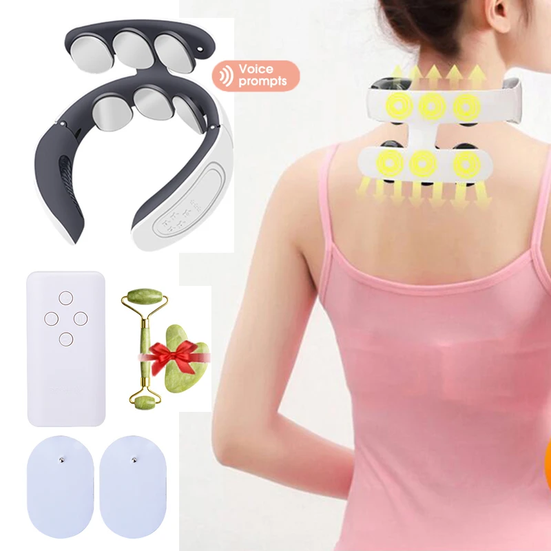 

Массажер шейный многофункциональный электрический с 6 насадками и защитой шеи