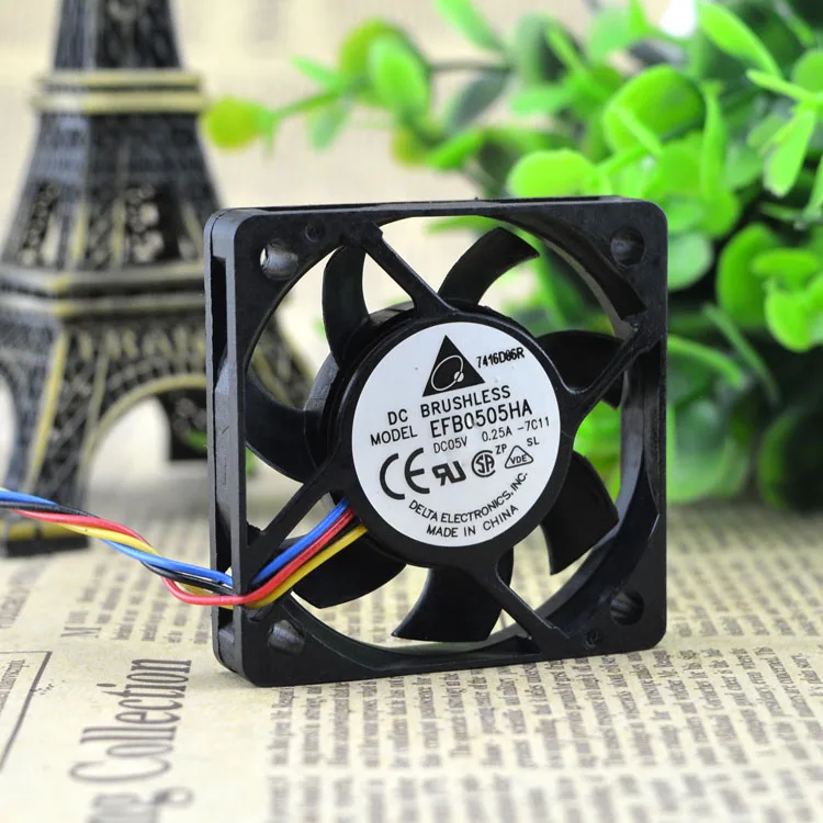 

Delta EFB0505HA 5010 5cm 5V Max Airflow Rate Double Ball Cooling Fan
