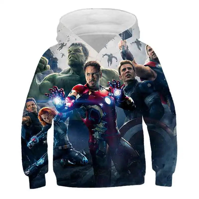 

Baby Boys Cool Superheroes Hoodie Cartoon Sweatshirt 4-14Year Kids Cars Clothes Spring Autumn 3D Children Hooded Role Play 2021