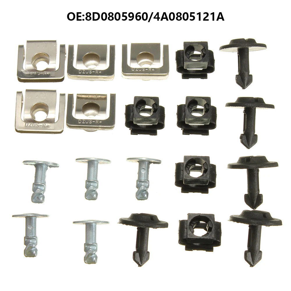 20 шт./компл. детали крепления зажим для автомобиля под крышкой двигателя набор