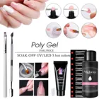 14 шт.компл. Poly набор гелей для ногтей 15 мл набор для быстрой сборки полигель-лак для наращивания ногтей акриловый Гель-лак для дизайна ногтей