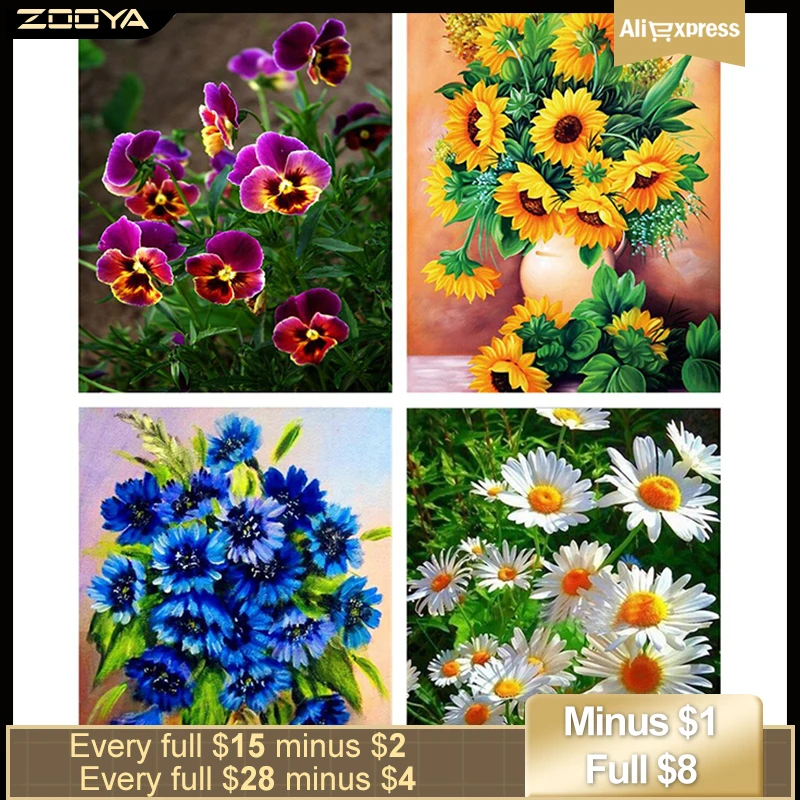 ZOOYA алмаз живопись полный квадратный цветок 5D DIY Алмаз вышивка продажи Алмазная мозаика картина стразами рукоделие SF514