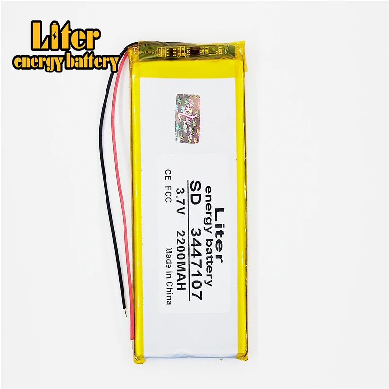 3.7V 2200mAH 3447107 Liter energy battery Polymer lithium ion Li-ion for tablet pc GPS E-BOOKPOWER BANK | Электроника
