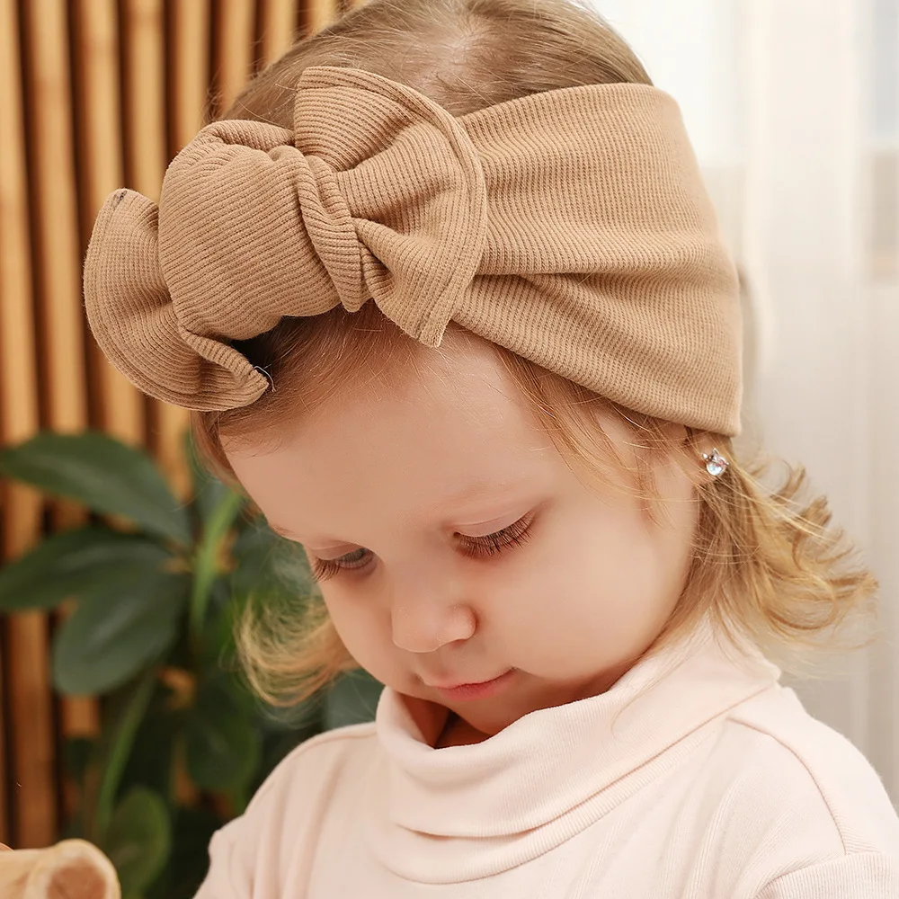 Baby Rib Knot Hair Accessories Girl Headbands for Girls Bandeau Bebe Fille Bows Turban Headband Topknot Head Wrap | Детская одежда и