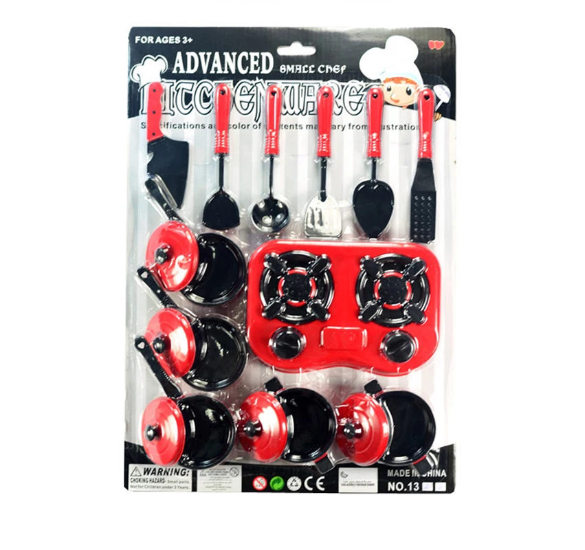 Мини-кухонные игровые наборы из 12 предметов кастрюли и сковороды для завтрака