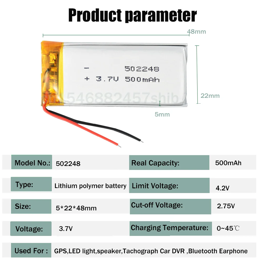 4-100 шт. литий-полимерные перезаряжаемые батареи для MP3 MP4 GPS-трекера | Электроника